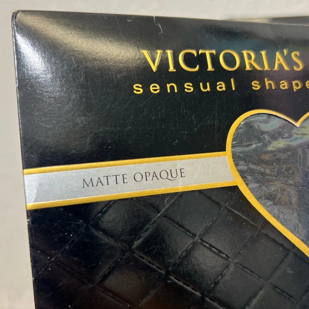 Vintage Victoria’s Secret Dead Stock Black Opaque Tights Size M Lot of 2